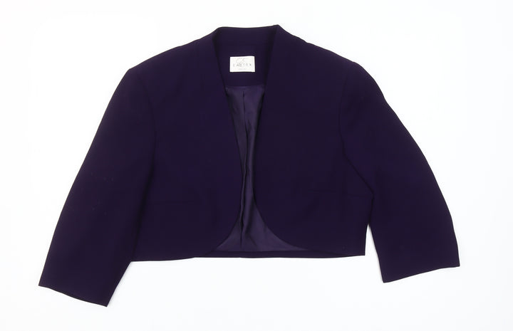 Eastex Women's Purple Cropped Shawl Collar Blazer UK 16