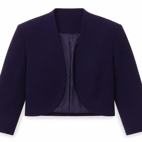 Eastex Women's Purple Cropped Shawl Collar Blazer UK 16
