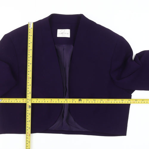 Eastex Women's Purple Cropped Shawl Collar Blazer UK 16