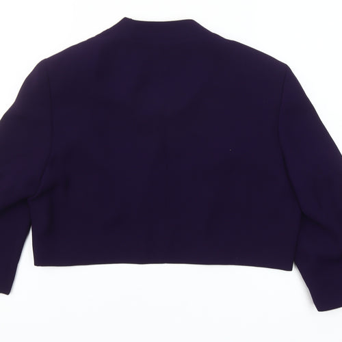 Eastex Women's Purple Cropped Shawl Collar Blazer UK 16