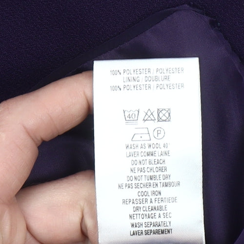 Eastex Women's Purple Cropped Shawl Collar Blazer UK 16