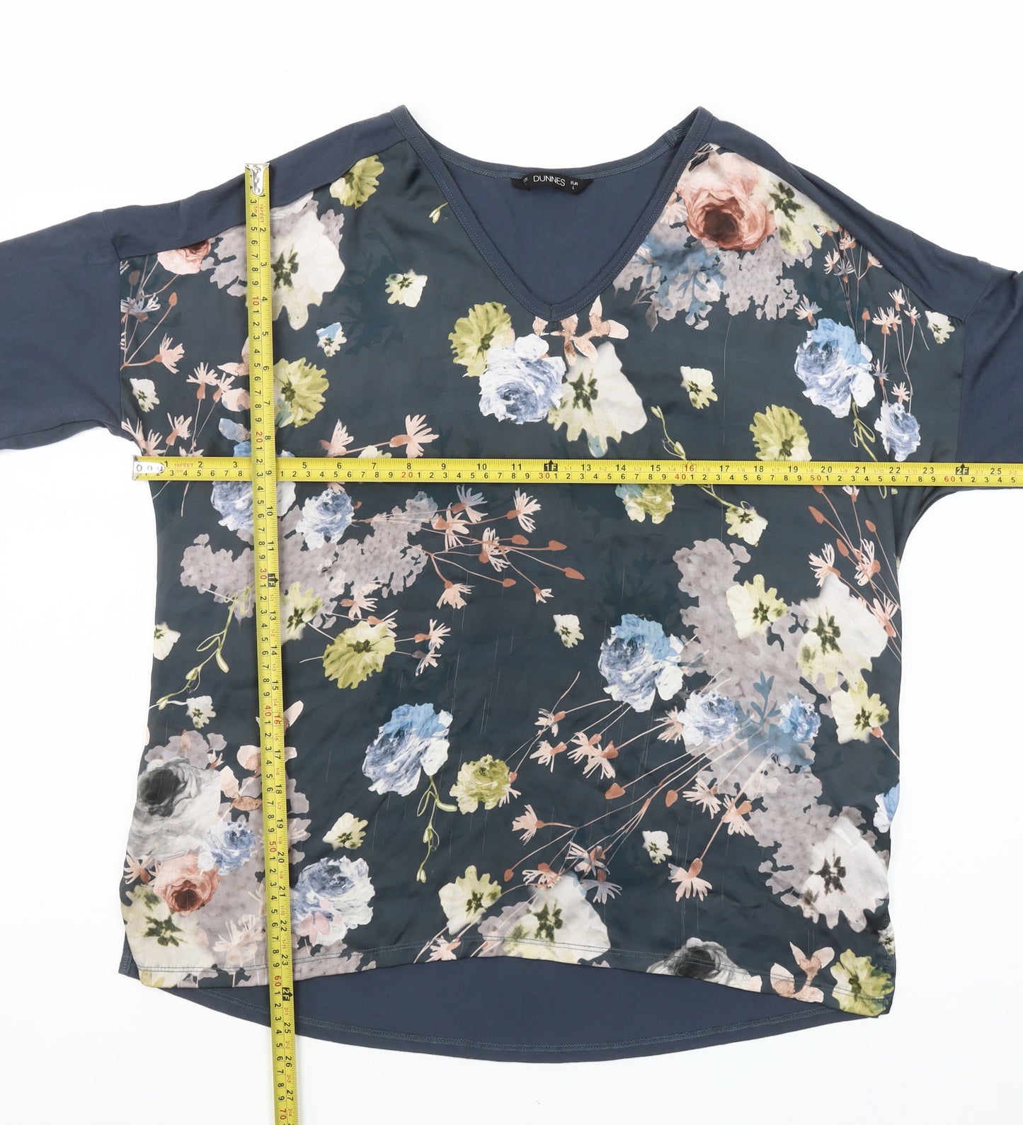 Dunnes Stores Women's Multicoloured Floral Tunic Blouse Size 16