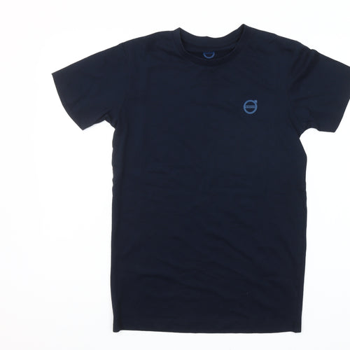Volvo Men's Navy Blue Crew Neck Cotton T-Shirt XS Classic Fit