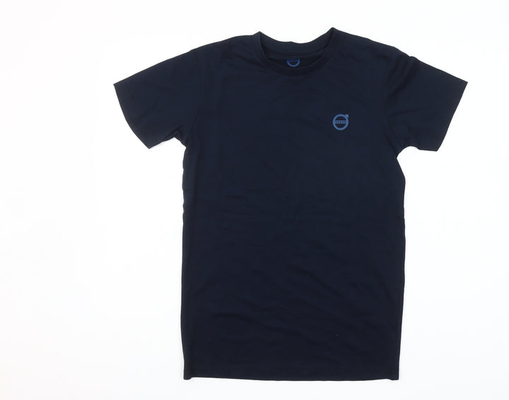 Volvo Men's Navy Blue Crew Neck Cotton T-Shirt XS Classic Fit