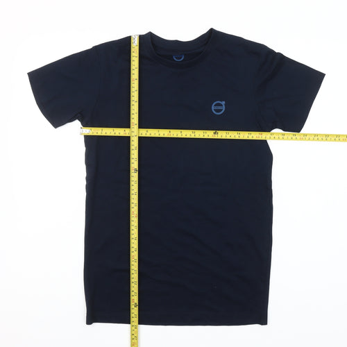 Volvo Men's Navy Blue Crew Neck Cotton T-Shirt XS Classic Fit