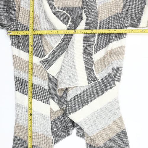 JoJo Maman Bébé Women's Multicoloured M Striped Open Knit Cardigan