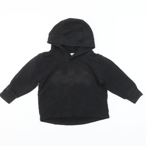 Next Unisex Baby Black Batman Hooded Pullover Jumper 18-24 Months