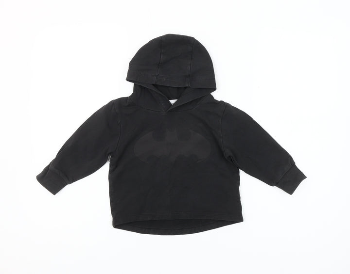 Next Unisex Baby Black Batman Hooded Pullover Jumper 18-24 Months