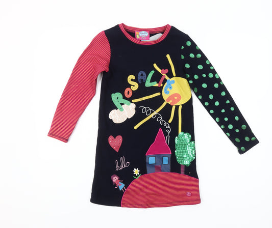 Rosalita Señoritas Girls Multicoloured 8 Years T-Shirt Dress with Sequins