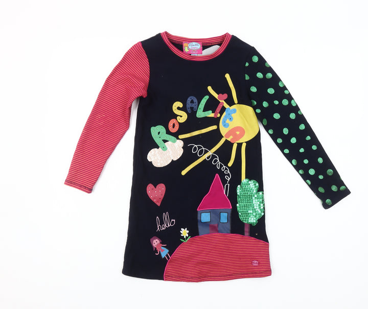 Rosalita Señoritas Girls Multicoloured 8 Years T-Shirt Dress with Sequins