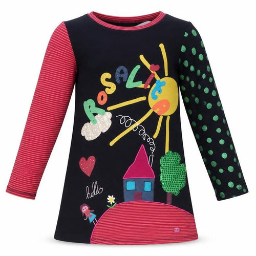 Rosalita Señoritas Girls Multicoloured 8 Years T-Shirt Dress with Sequins