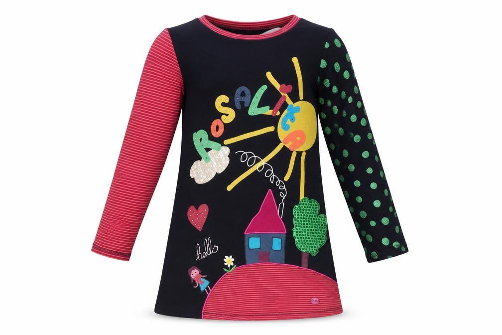 Rosalita Señoritas Girls Multicoloured 8 Years T-Shirt Dress with Sequins
