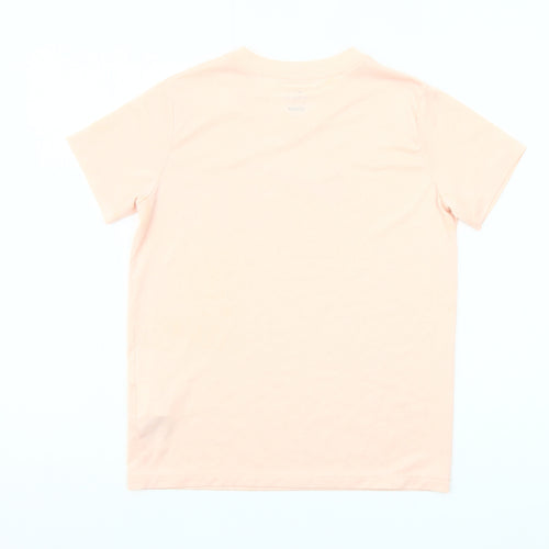 Nike Girls Pink Dri-Fit V-Neck Sports T-Shirt Size 146