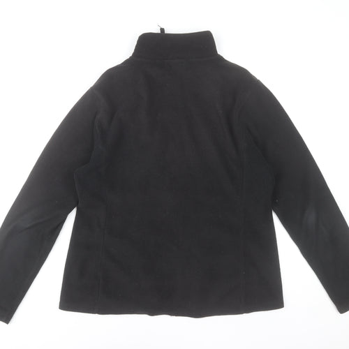Dunnes Stores Womens Black Fleece Full Zip Jacket Size 14