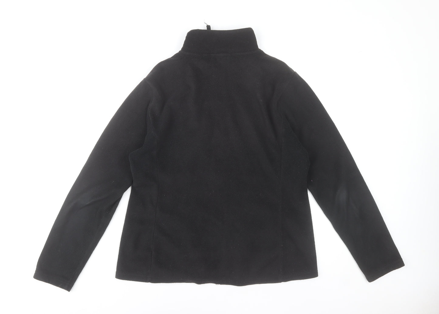 Dunnes Stores Womens Black Fleece Full Zip Jacket Size 14