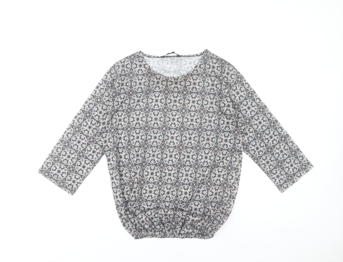 St. Bernard for Dunnes Women’s Grey Geometric 3/4 Sleeve Blouse Size 12
