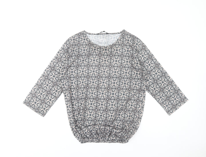 St. Bernard for Dunnes Women’s Grey Geometric 3/4 Sleeve Blouse Size 12
