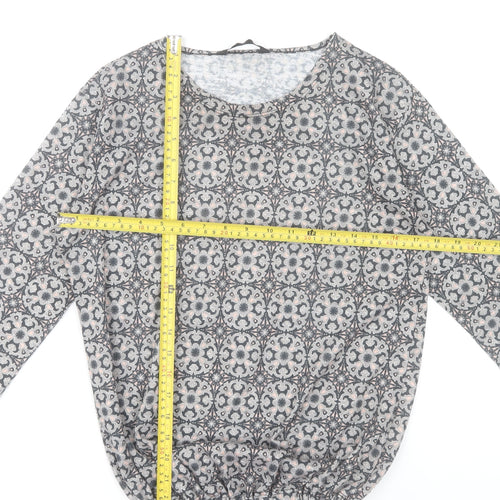 St. Bernard for Dunnes Women’s Grey Geometric 3/4 Sleeve Blouse Size 12