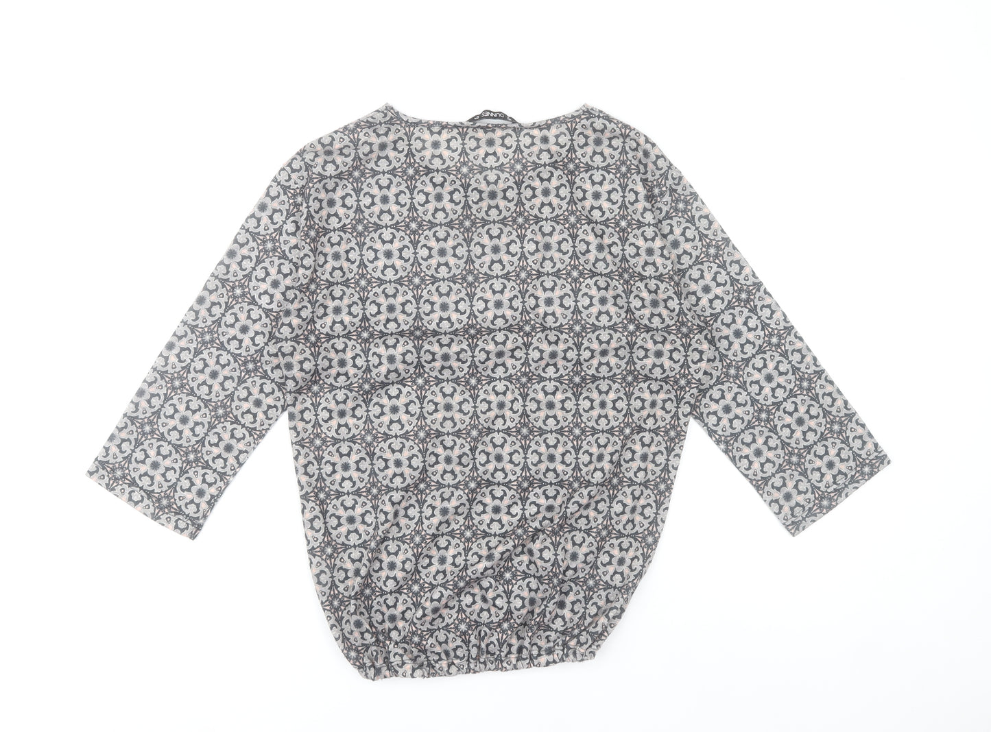 St. Bernard for Dunnes Women’s Grey Geometric 3/4 Sleeve Blouse Size 12