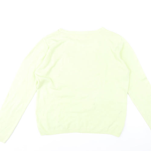 Paramour Womens Green Beaded Crew Neck Knit Jumper L