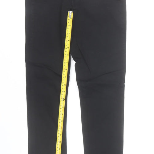 Pieces Women’s Black Skinny Jeans S Slim Fit Mid Rise Stretch Zip Detail