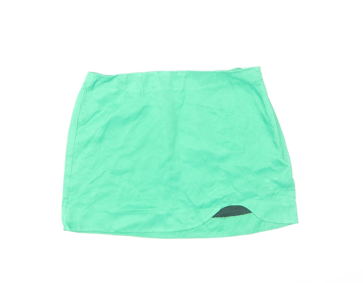 Pull & Bear Women’s Green Short Viscose Skirt Size 12