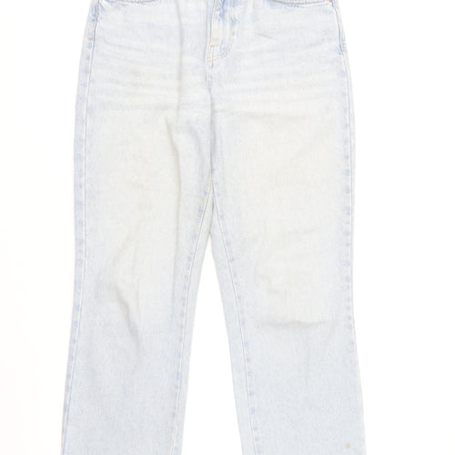 Zara Women Light Blue High Rise Straight Denim Jeans Size 10