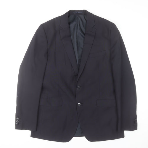 Thomas Nash Men's Black 42L Long Classic Fit Blazer Jacket
