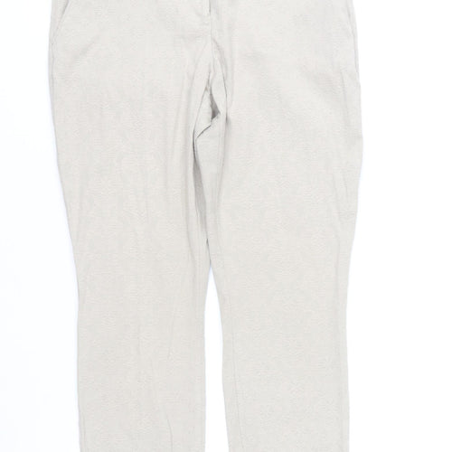Wallis Women's Beige Slim Fit Stretch Trousers Size 8