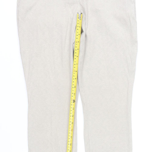 Wallis Women's Beige Slim Fit Stretch Trousers Size 8