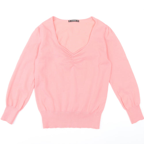 Dunnes Stores Women’s Pink V-Neck Pullover Jumper Size S