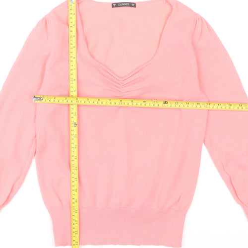 Dunnes Stores Women’s Pink V-Neck Pullover Jumper Size S