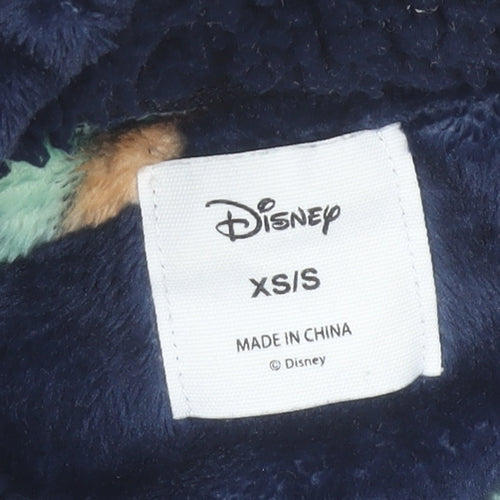Disney Men's Blue Fleece Seven Dwarfs Hooded Robe XS