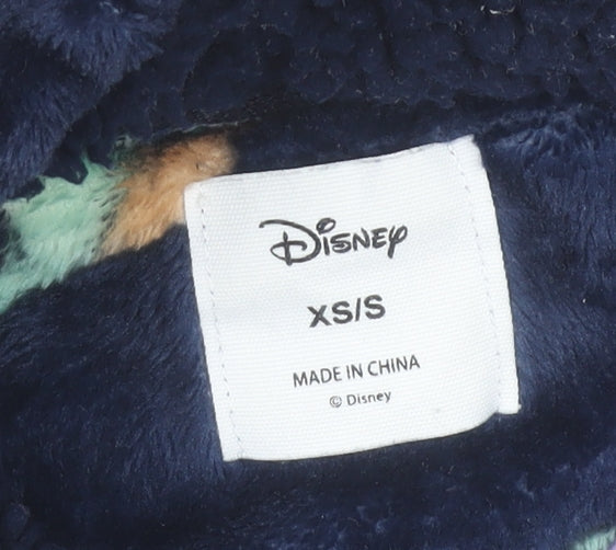 Disney Men's Blue Fleece Seven Dwarfs Hooded Robe XS