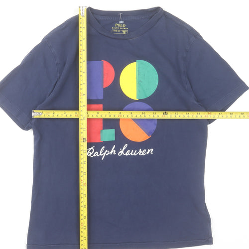 Ralph Lauren Boys Blue Polo Logo Graphic T-Shirt Size 10-12 Years
