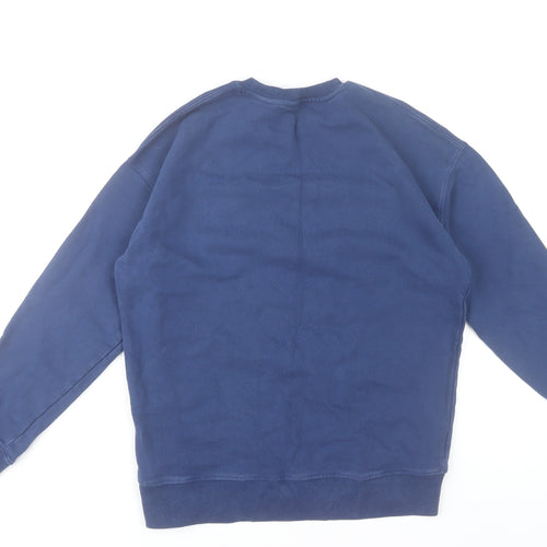 POCO by Pippa Women's Blue Cotton Pullover Sweatshirt S