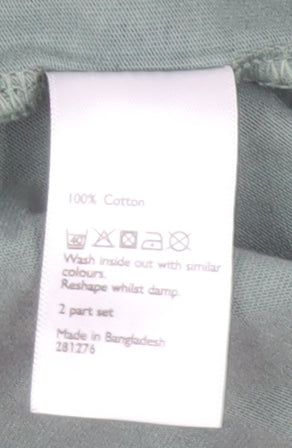 John Lewis Women’s Green Heart Print Long Sleeve Cotton T-Shirt Size 12