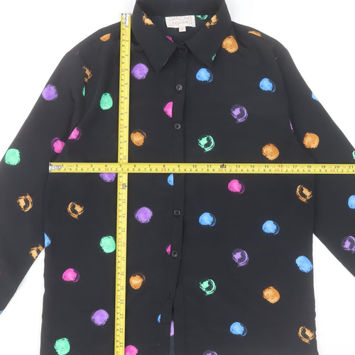 Dancing Leopard Women's Multicoloured Spot Button-Up Shirt Size 10