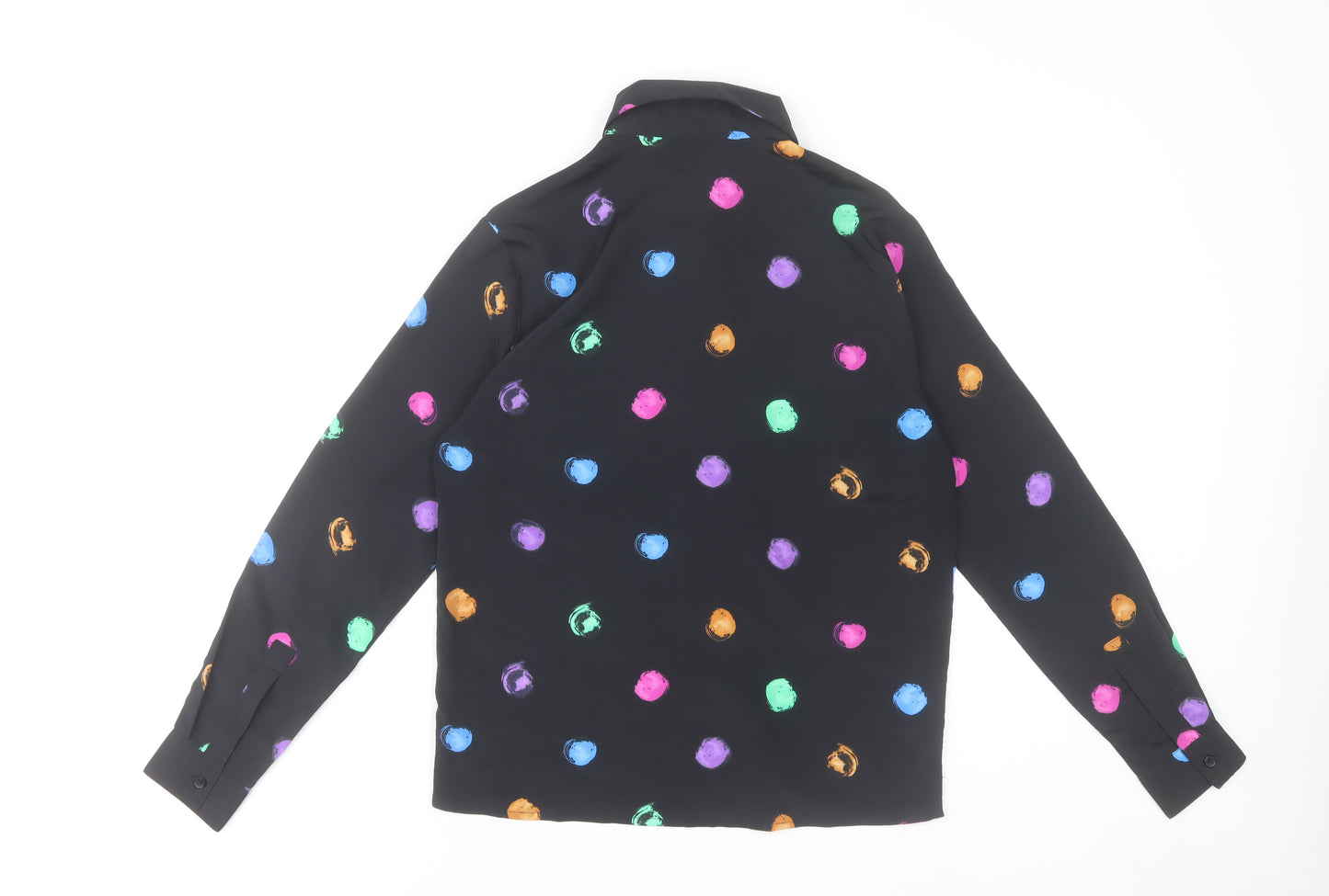 Dancing Leopard Women's Multicoloured Spot Button-Up Shirt Size 10