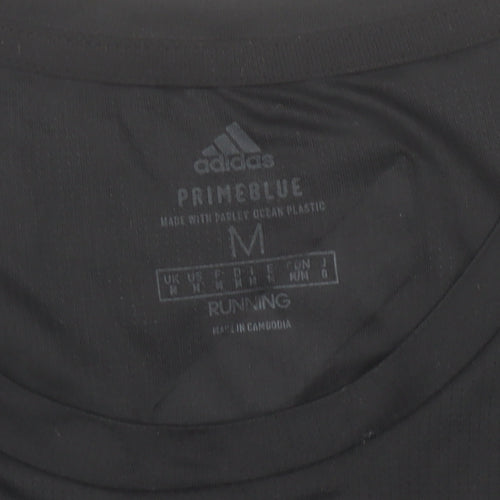 Adidas Men’s Black Primeblue Running T-Shirt M Lightweight Breathable