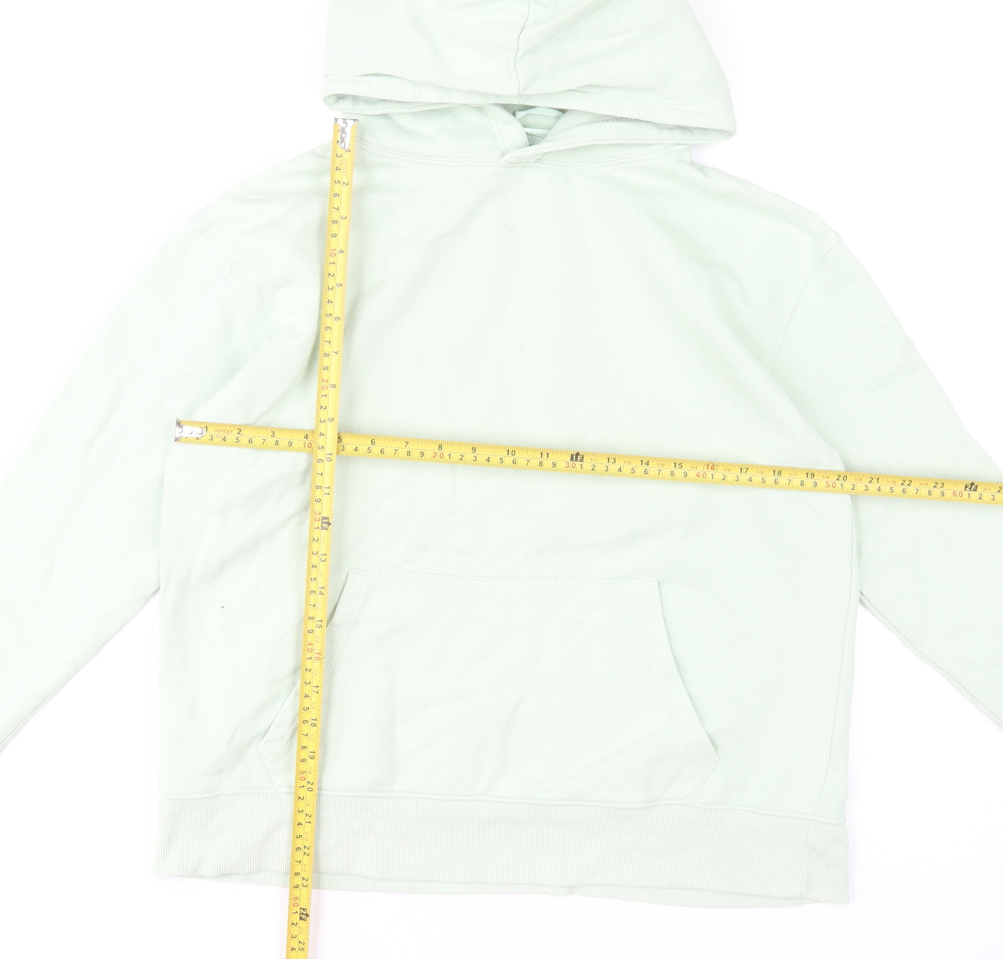 Dunnes Women Mint Green Pullover Hoodie Medium Cotton Blend