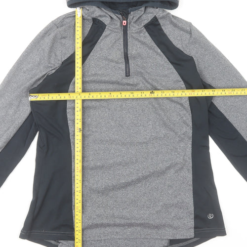 St. Bernard for Dunnes Women’s Grey 1/4 Zip Hooded Activewear Jacket Size 8