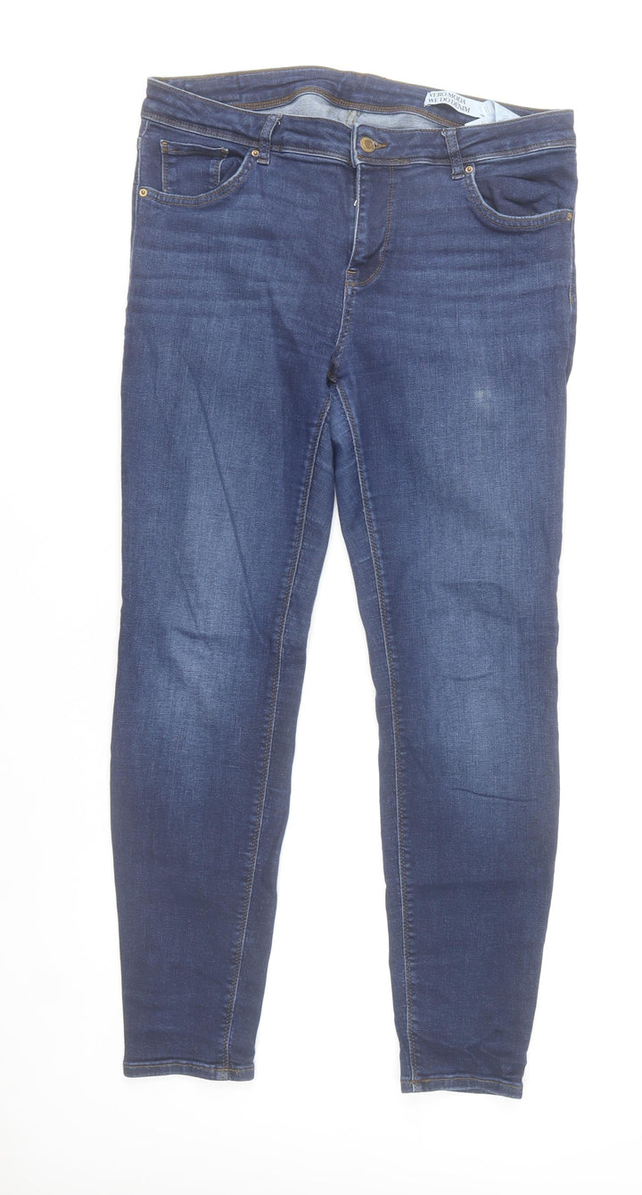 Vero Moda Men's Blue Denim Skinny Jeans XL Slim Fit Medium Wash