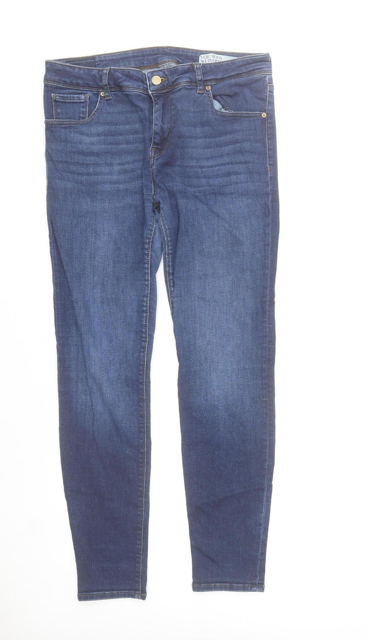 Vero Moda Women's Blue Skinny Denim Jeans XL Mid Rise Stretch