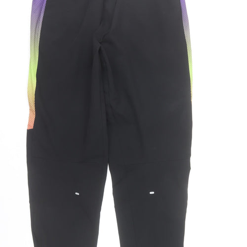 Adidas Men's Black Multicoloured Running Jogger Trousers Size M
