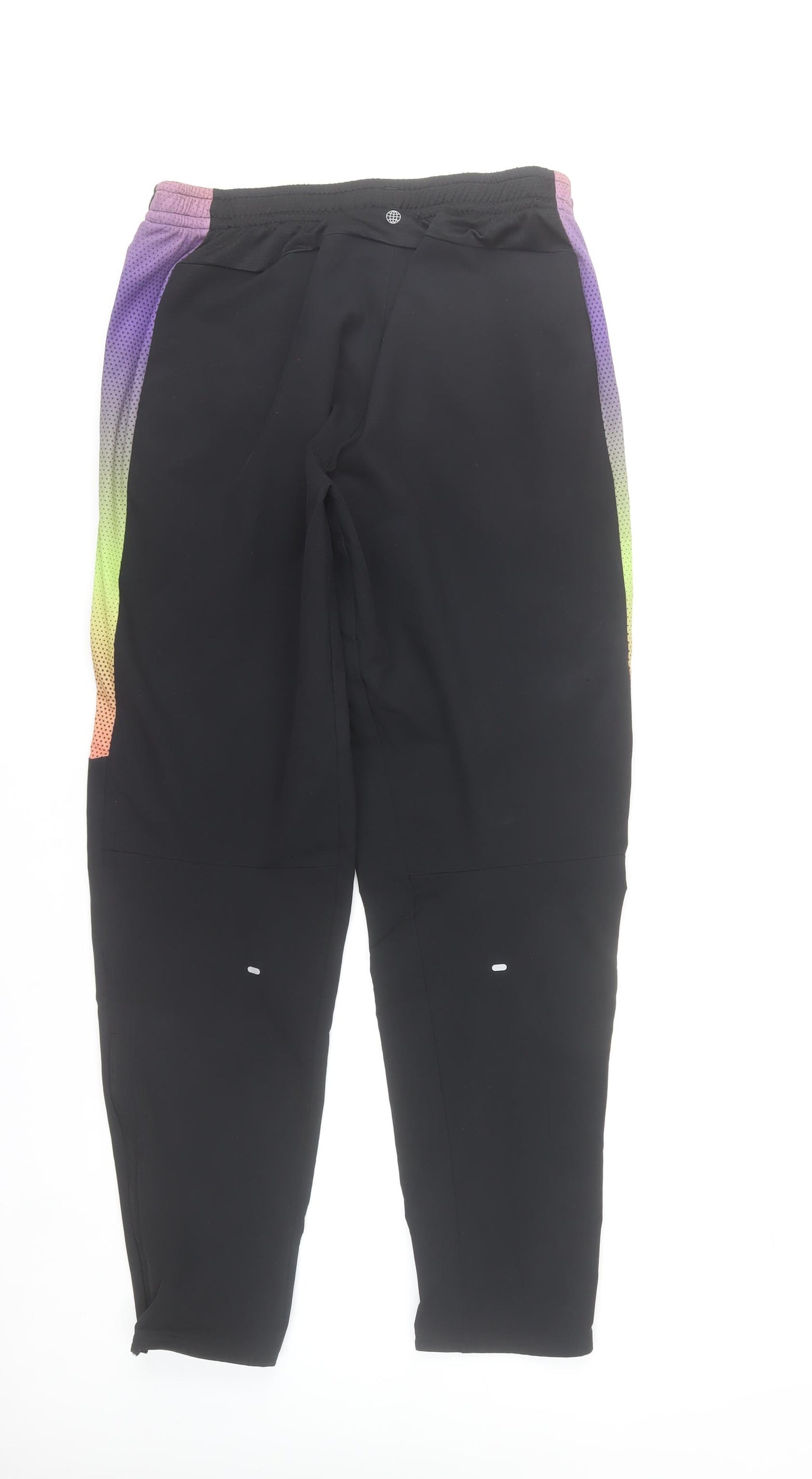 Adidas Men's Black Multicoloured Running Jogger Trousers Size M