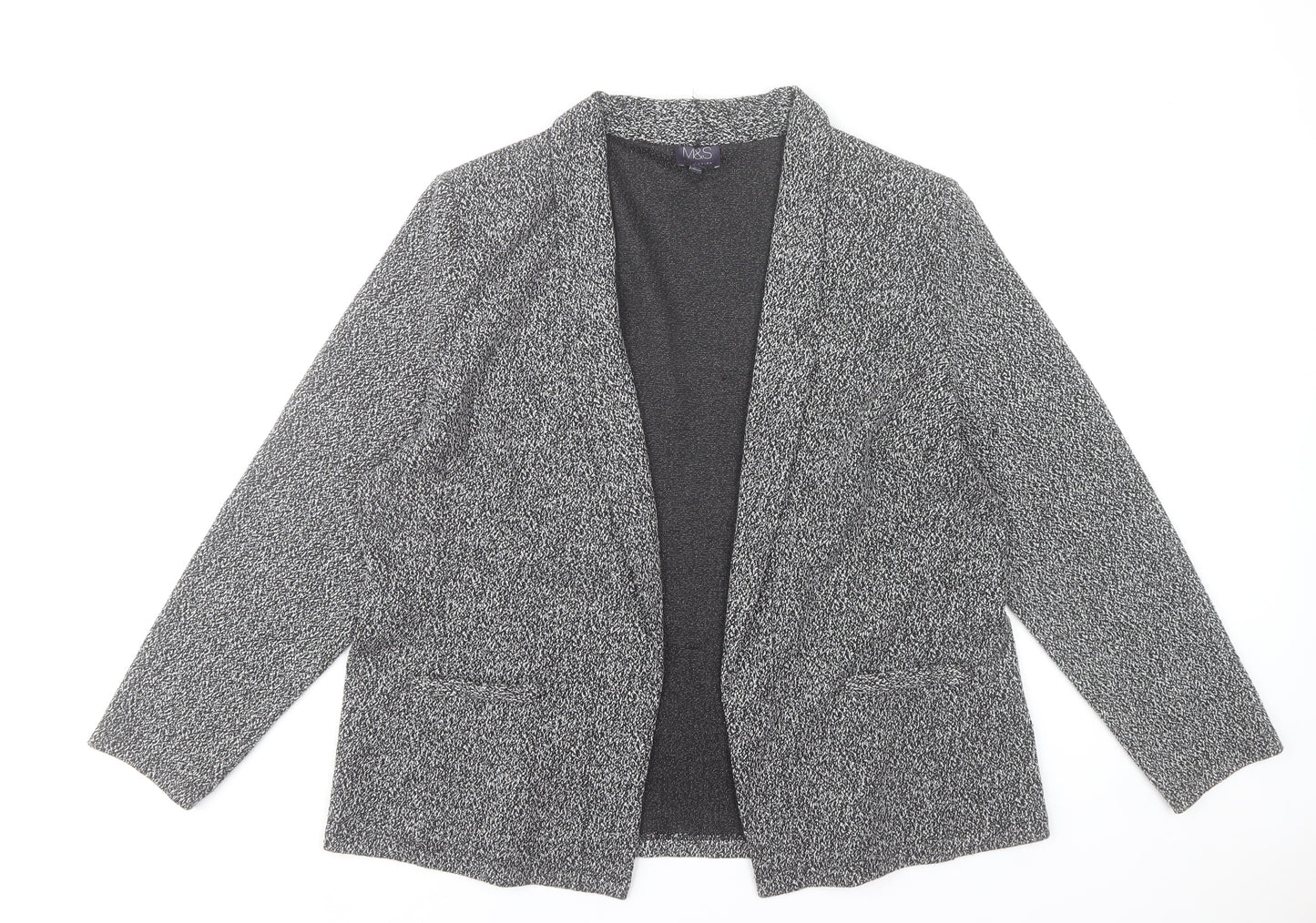 Marks and Spencer Women’s Grey Knit Blazer Jacket Size 20