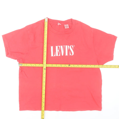 Levi's Womens Pink Short Sleeve Cotton T-Shirt Size S