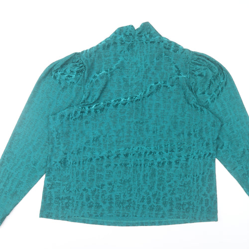 Gallery Women’s Green V-Neck Tunic Blouse Size 20 Long Sleeve