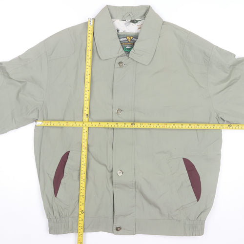 Dingos Mens Green Bomber Jacket M Outdoor Lined Casual